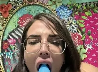 horny brunette fingers huge ass dildos toys compilation