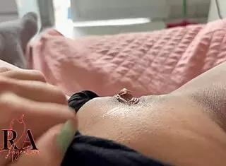 curvy latina fingers huge clit pussy lips thinking of hot neighbor vibrator tease