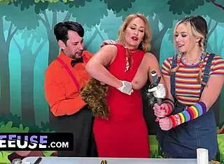 Handyman Tommy Fingers Fucks MILF Ryan In Kitchen Lessons