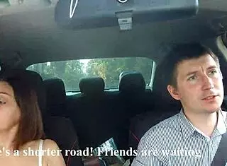 Deepthroat in Taxi! Russian Milf Alina Tumanova Reacts to Harassment!