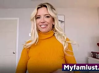 Mother In Law Begs For Son's Cock Deep In Her Big Tits Cowgirl Ride