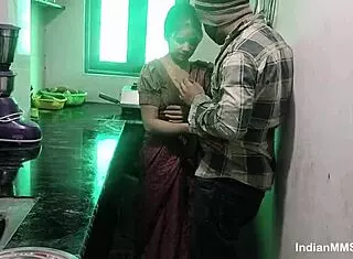 INDIAN WIFE BENT OVER KITCHEN COUNTER FUCKED HARD