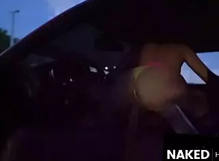 you like watching this latina fuck her uber driver in public lot?