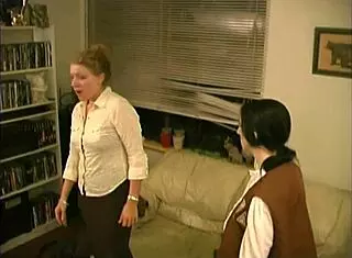 Samara Mae Girl Scout Stripped Punished Paddle Spanking Garage Stockings