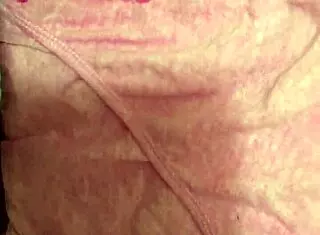 Cum Dripping Through Her Soiled Panties After Intense Load