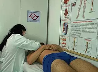 nurse gets wildly aroused spotting patient's massive throbbing erection up close