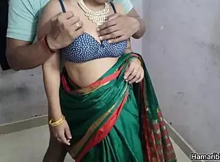 Hot Indian Bhabhi's Pink Silky Saree Hides Intense Fucking Passion