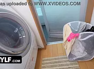 Stepmom's Yoga Pants Sweaty Ass Catches Jerking To Panties - Sucks Cock Hard!