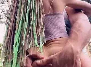 i got so horny on our forest walk we fucked wildly outdoors nonstop