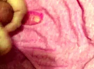 Cum Dripping Through Her Soiled Panties After Intense Load