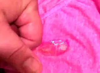 Cum Dripping Through Her Soiled Panties After Intense Load