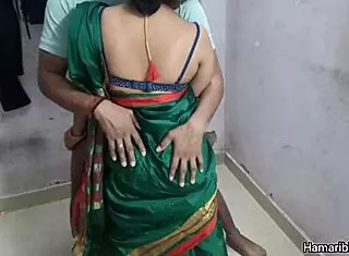 Hot Indian Bhabhi's Pink Silky Saree Hides Intense Fucking Passion
