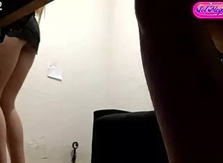 Hidden camera catches computer technician filming client sol megan fire dancing in lingerie backstage part 02