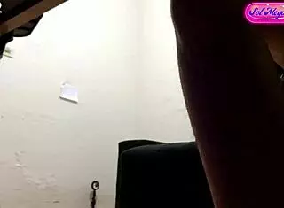 Hidden camera catches computer technician filming client sol megan fire dancing in lingerie backstage part 02