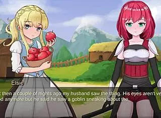 elise's juicy apples bounce in slave lord realms bondage gameplay fantasy