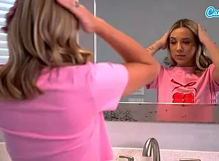 you won't believe this petite blonde taking bbc creampie surprise