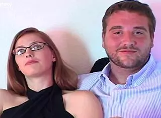 Squirtups redhead glasses amateur couple casting interview squirting introduction