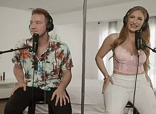 skylar snow's big natural tits bounce as van wylde fucks her passionately in the car