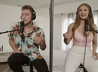 skylar snow's big natural tits bounce as van wylde fucks her passionately in the car