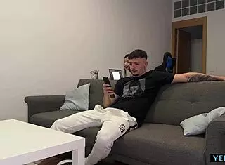 Invites Her Home for Movie Then Fucks Brunette Hard Face Style