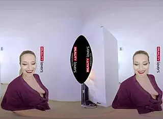 Fishnet Mommy Slut Deepthroats in Reality POV Fuck