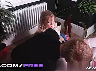 CLOTHES RIPPED OFF STUDENT NURSE CUMS HARD ON FUCKING MACHINE!