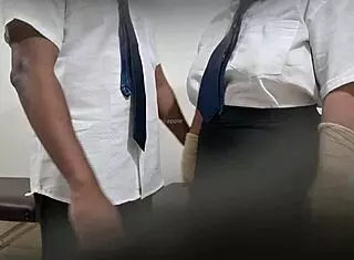 college kids sneak quick sex right in the school hallway