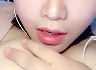 chinese webcam girl aa teases solo