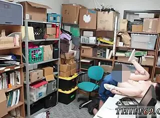 Brunette Police Uniform Thief Denies Petite College Blowjob Interrogation!