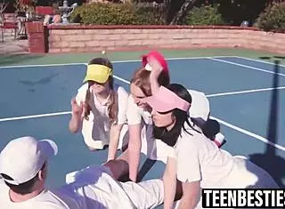 Big Tit Besties Foursome POV Lick Pussy 69 Swallow Jizz