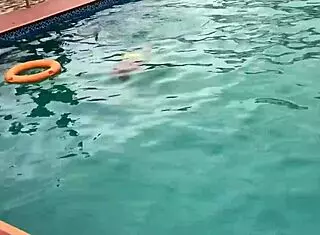 Pool fun ends with oiled curvy bbw bitch pounded to sticky cumshot