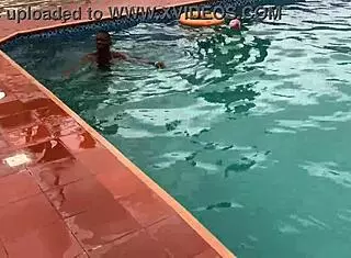 Pool fun ends with oiled curvy bbw bitch pounded to sticky cumshot