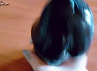 wanna see me jerk this big black dildo with gloves pov closeup fetish homemade?