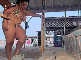 stranded thicc latina bbw sucks fucks big black cock stranger bent over doggystyle