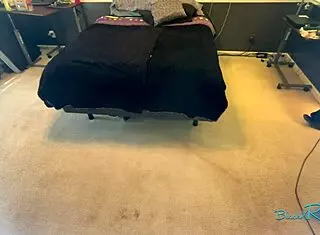 Watch This Busty Housewife Vacuum in Her Bedroom Long Hair Swinging!