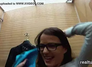 glamorous czech teased in mall then pov nailed