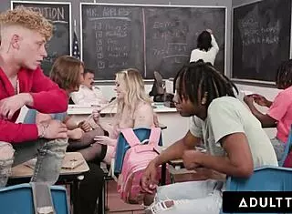 Slutty Student Haley Spades Airtight DP Bukkake in Public!