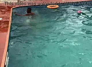 Pool fun ends with oiled curvy bbw bitch pounded to sticky cumshot