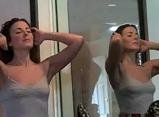 exhibitionist wife helena price flashes upskirt publicly outdoors.