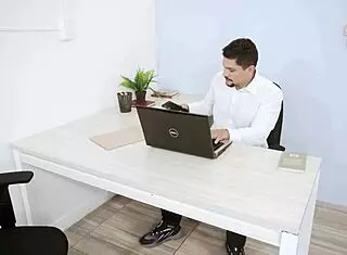 Boss Punishes Incompetent Secretary Roughly