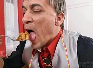 Jennifer's rubber body tempts old man on european teen holiday fantasy 😏🔥🍆