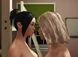 house PARTY turns into NEW chick's SHAVED PUSSY and TITS threesome