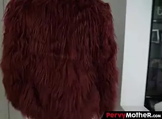 Step mom's pussy widens from stepson gift in pov cheating cougar bareback fuck