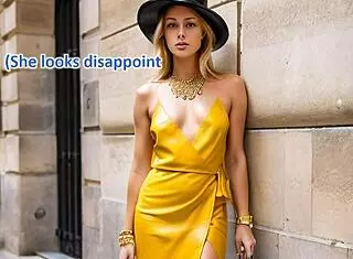 Blonde in leather skirt, upskirt sex in changing room shop?