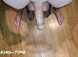 Watch me polish this throbbing cock head till it milks