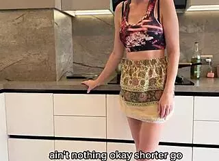 cheating on wife with her dumb girlfriend in kitchen pov