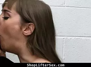 Naughty Teen Burglar Punished Rough in Garage Shopliftersex