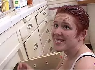 redhead plumber babe dives into brunette milf's wet pussy with her tongue kiss