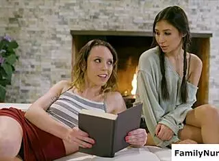 oiled lesbian massage turns into wet threesome kiss lick 😘💦