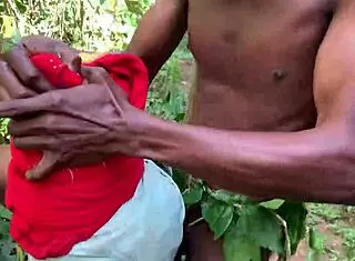 Young chubby black slut stuffed with huge fat cock toys creampie